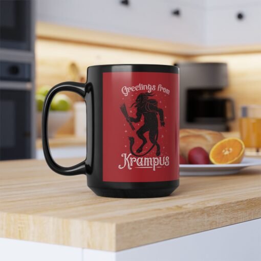 ☕ Greetings From Krampus Black Mug – Sip with a Side of Sinister Cheer - Image 15