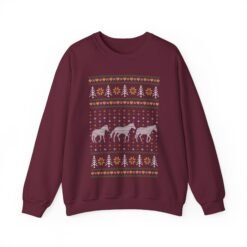 🎄🐎 Ugly Christmas Horse Sweatshirt – Trot Into the Holidays with Style