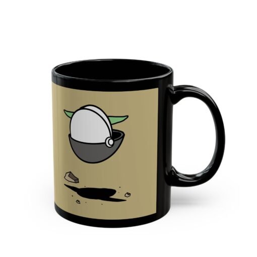 ☕🛸👶🌌 Floating Away Black Mug – Sip While You Hover - Image 4