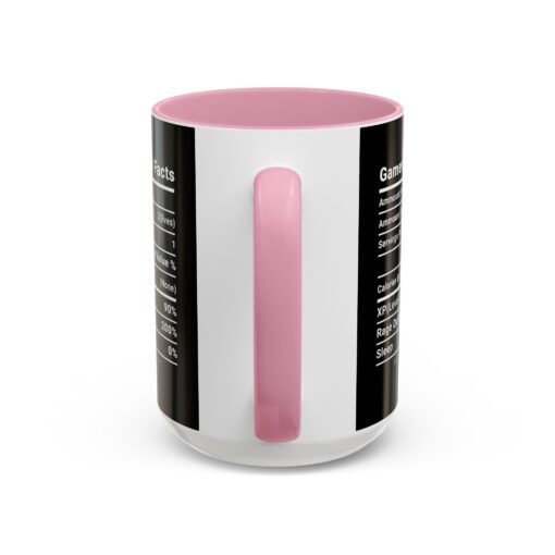 ☕🎮 Gamer Nutrition Facts Color Accent Mug – Fuel for Every Respawn - Image 83