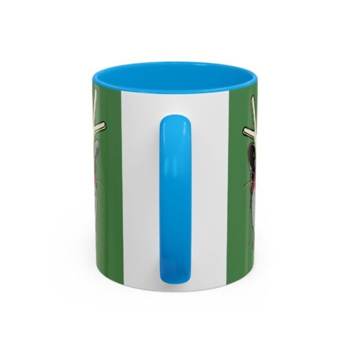 ☕🐱🦌 Rudolph the Reindeer Cat Color Accent Mug – Sip with Whiskers & Cheer - Image 23