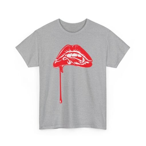 💋🩸 Vampire Bite Lips Unisex T-Shirt – Sink Into Style - Image 12