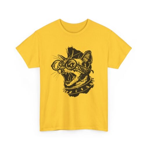 😼🎸 Punk Rock Cat Unisex T-Shirt – Feline With Attitude - Image 17