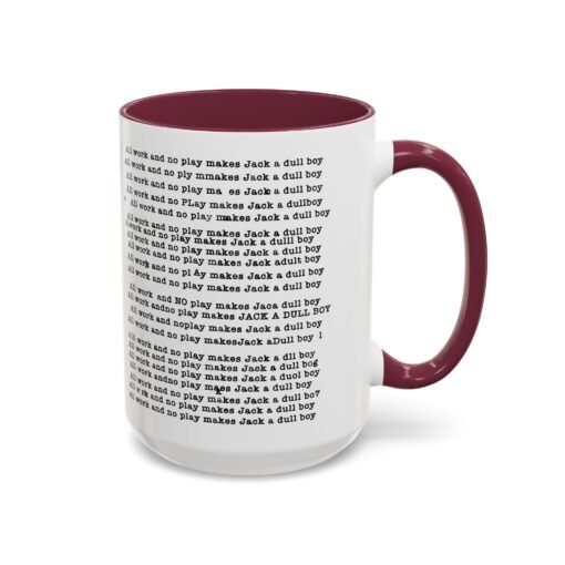 ☕ All Work and No Play Color Accent Mug – A Sip of Madness - Image 74