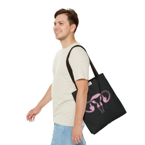 🖕🩷 Ovaries with Middle Fingers Tote Bag – Boldly Carry It All - Image 7