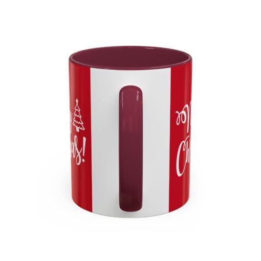 ☕ Merry Christmas Color Accent Mug – Sip the Season in Style - Image 15