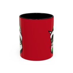 Alternative view of ☕🐱🎄 Elf Kitten Color Accent Mug – Sip with Holiday Whiskers & Cheer