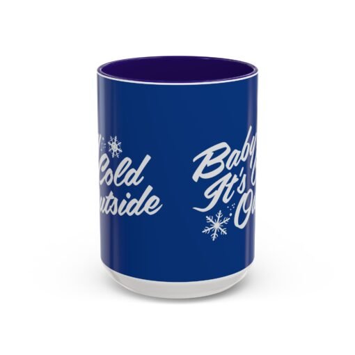 ☕ Baby It’s Cold Outside Color Accent Mug – Sip into the Season - Image 2