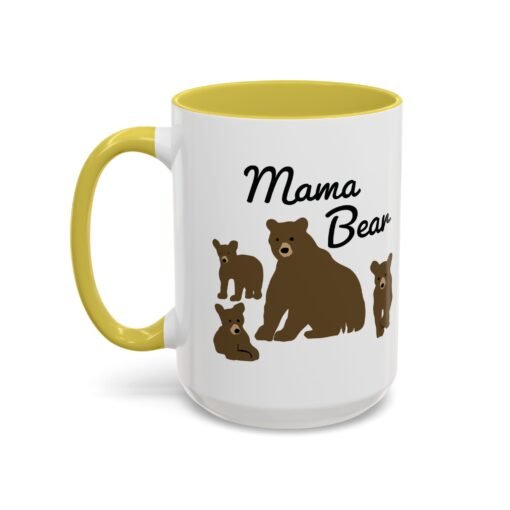🧸 Mama Bear Color Accent Mug – Fierce Sips, Cozy Vibes - Image 32