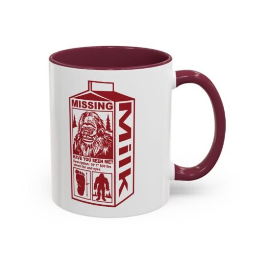 🦶🥛 Missing Bigfoot Color Accent Mug – Sip Like a Legend - Image 10