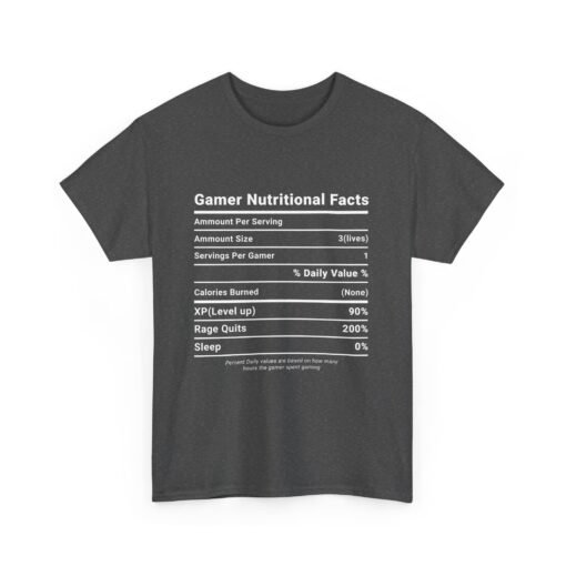🎮 Gamer Nutrition Facts Unisex T-Shirt – Powered by Snacks, Skill & Respawns - Image 15
