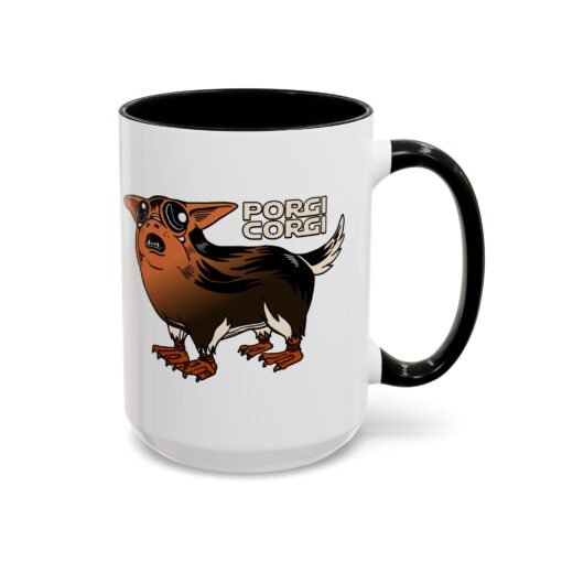 ☕🐶🐧✨ Porgi Corgi Color Accent Mug – Sip with Galactic Cuteness - Image 50