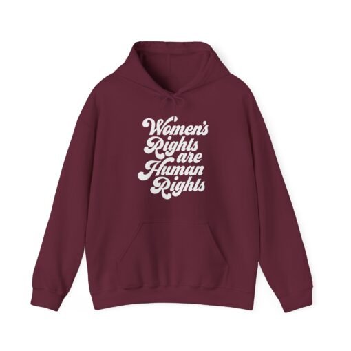 ✊💜 Women’s Rights Are Human Rights Unisex Hoodie – Warmth with a Voice - Image 8