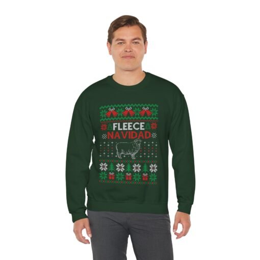 🐑🎄 Fleece Navidad Unisex Sweatshirt – Warm Wishes & Woolly Laughs - Image 6