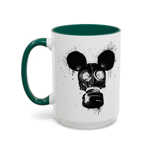 🐭☣️ Gas Mask Mouse Accent Mug – Sip with a Side of Strange - Image 64