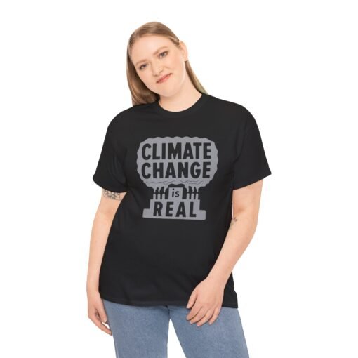 🌍💨 Climate Change Is Real Unisex T-Shirt – A Message in the Smoke - Image 4