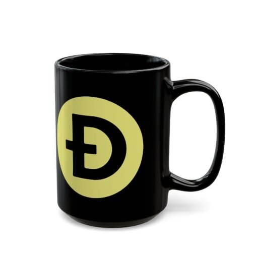 🚀🐶 Dogecoin Black Mug – Much Coffee, Very Wow - Image 8