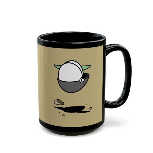 ☕🛸👶🌌 Floating Away Black Mug – Sip While You Hover - Image 11