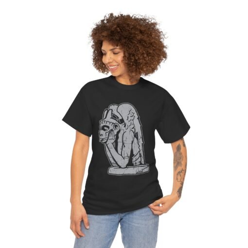 🗿🌙 Gargoyle Gaze Unisex T-Shirt – Stone Cold Guardian Style - Image 4
