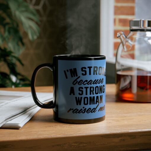 ☕ Strong Woman Black Mug – Strength Starts at Home - Image 6