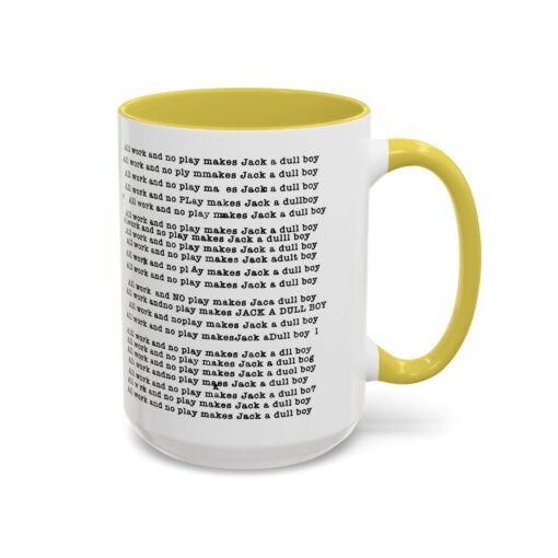 ☕ All Work and No Play Color Accent Mug – A Sip of Madness - Image 90