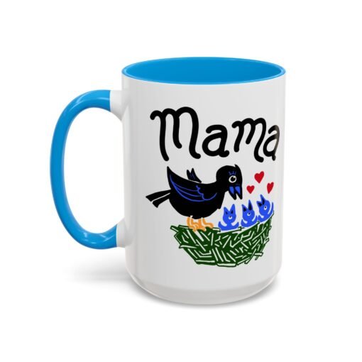 ☕ Mama Bird Color Accent Mug – Love From Above - Image 68