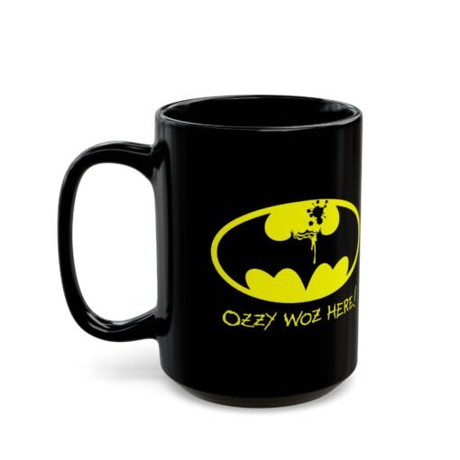 🦇☕ Ozzy Was Here Black Mug – A Sip of Chaos, Straight from the Bat Cave - Image 9