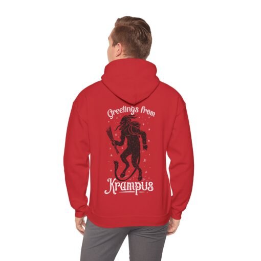 👹 Greetings From Krampus Unisex Hoodie – Holiday Fear Has Never Been So Cozy - Image 5