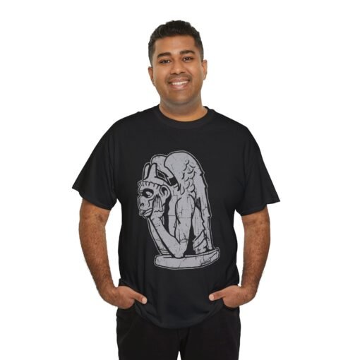 🗿🌙 Gargoyle Gaze Unisex T-Shirt – Stone Cold Guardian Style - Image 7