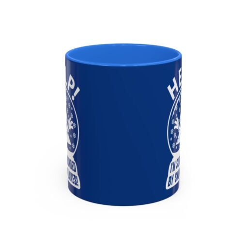 ☕❄️🎄 Help! I'm Surrounded By Snowflakes Color Accent Mug – Sip with Seasonal Sass - Image 13