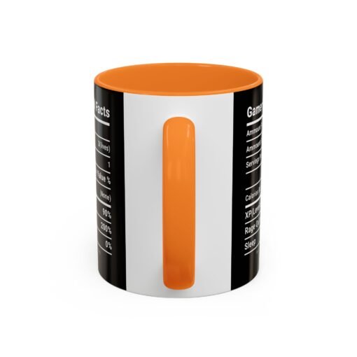 ☕🎮 Gamer Nutrition Facts Color Accent Mug – Fuel for Every Respawn - Image 19