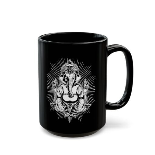 ☕ Ganesh Black Mug – Sip with Wisdom and Blessings - Image 11