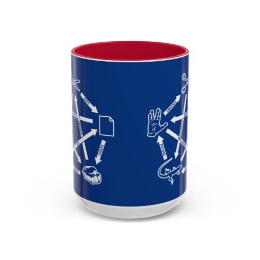 ☕🖖🪨📄✂️🦎 Rock Paper Scissors Lizard LLAP Color Accent Mug – Sip Long and Prosper - Image 85