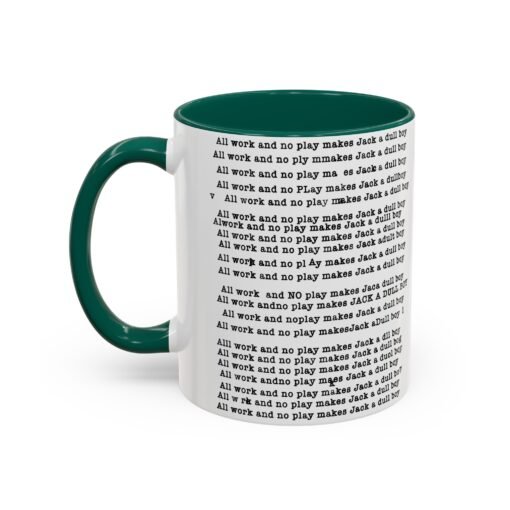 ☕ All Work and No Play Color Accent Mug – A Sip of Madness - Image 24