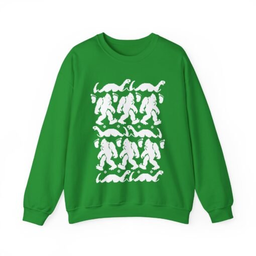 🦶🦕🎄 Bigfoot & Nessie Ugly Christmas Sweater – Mythical, Merry, and Totally Festive - Image 13