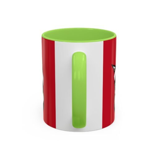 ☕🐱🎄 Elf Kitten Color Accent Mug – Sip with Holiday Whiskers & Cheer - Image 11