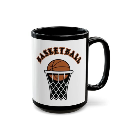 ☕🏀🔥 Basketball Black Mug – Fuel for the Court and Beyond - Image 11