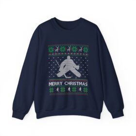 🏒🎄 Hockey Holiday Unisex Sweatshirt – Slapshots & Season’s Greetings