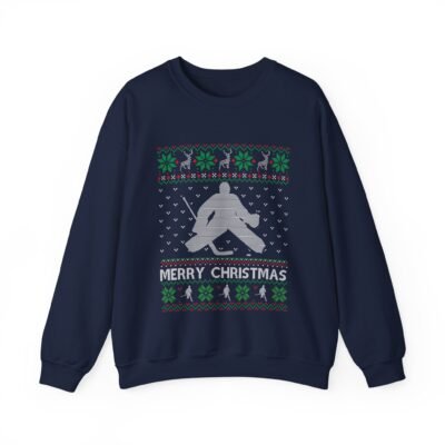 🏒🎄 Hockey Holiday Unisex Sweatshirt – Slapshots & Season’s Greetings