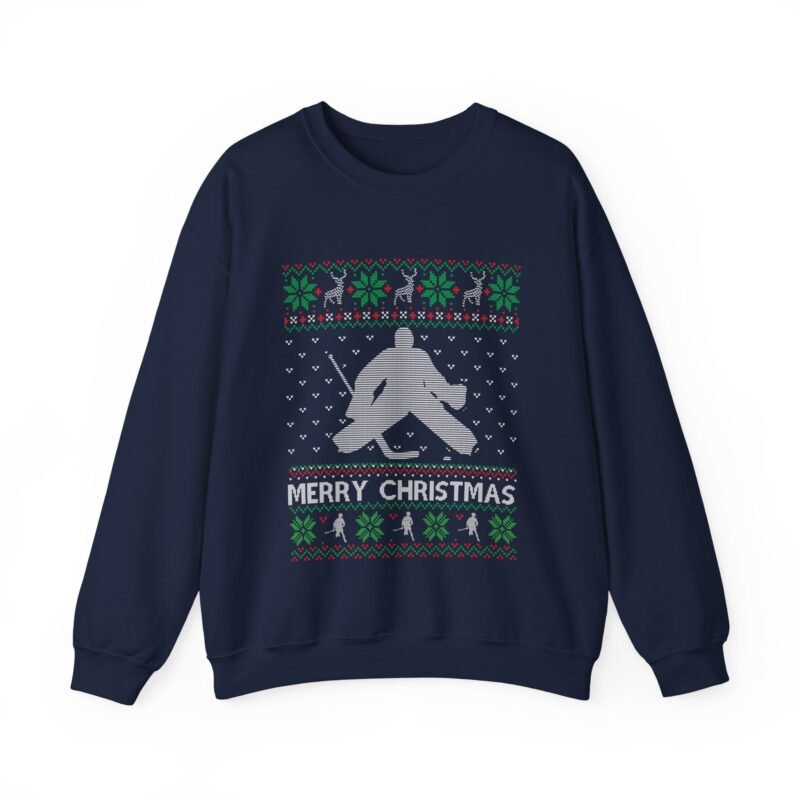 🏒🎄 Hockey Holiday Unisex Sweatshirt – Slapshots & Season’s Greetings