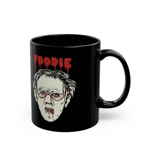 ☕ "Foodie" Black Mug – Sip with a Taste for the Twisted - Image 4