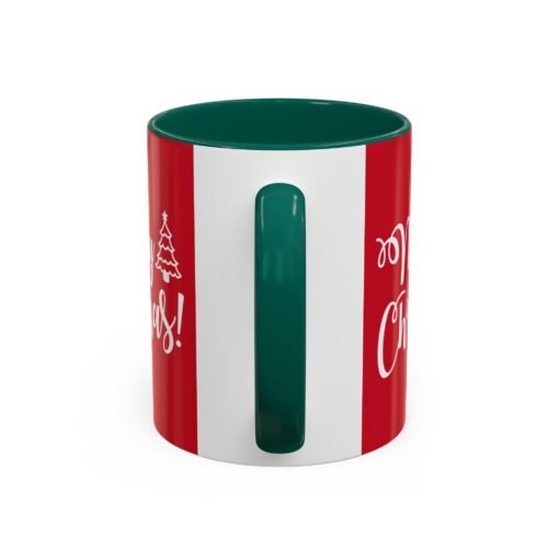 ☕ Merry Christmas Color Accent Mug – Sip the Season in Style - Image 11