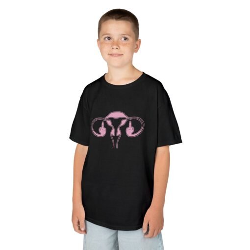🩷 Ovaries with Middle Fingers Kids' T-Shirt – Bold Style with a Playful Twist - Image 3