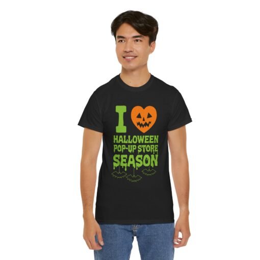 🎃🛍️ I Love Halloween Pop-Up Store Season Unisex T-Shirt – Spooky Shopping FTW - Image 8