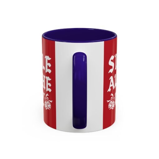 ☕💔🎄 Single All The Way Color Accent Mug – Sassy Sips for the Solo Season - Image 11
