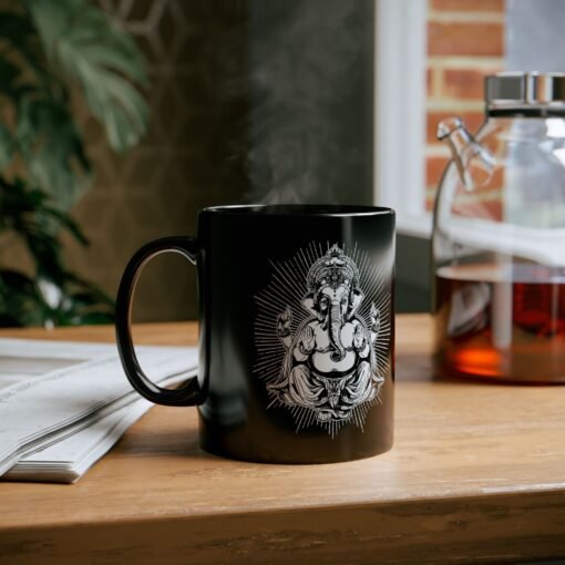 ☕ Ganesh Black Mug – Sip with Wisdom and Blessings - Image 6