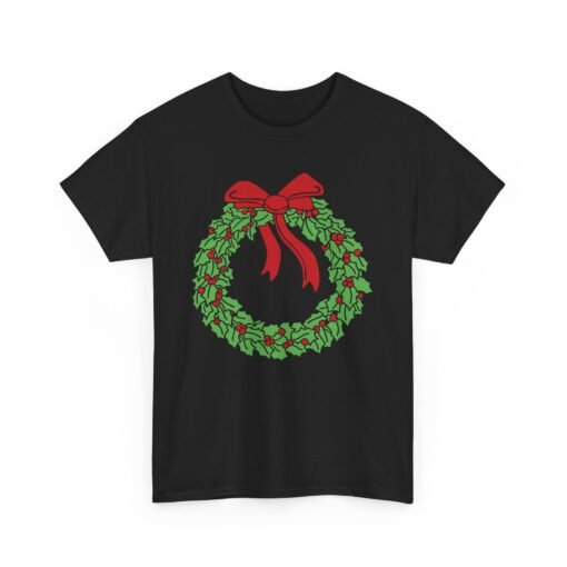 🎄 Holiday Wreath Unisex T-Shirt – Classic Cheer, Comfy Style - Image 10