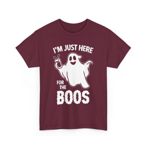 👻🍻 I'm Just Here for the Boos Unisex T-Shirt – Spooky Spirits Welcome - Image 11