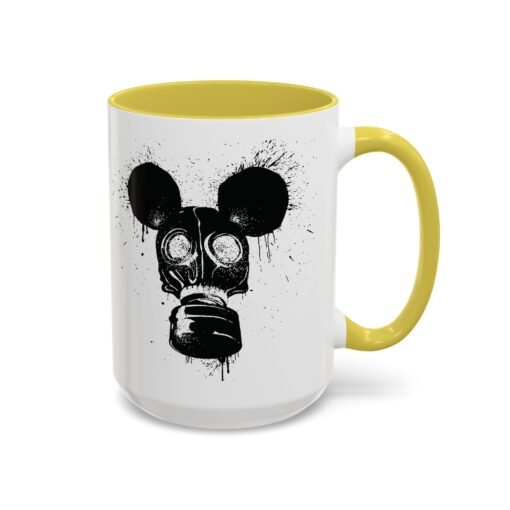 🐭☣️ Gas Mask Mouse Accent Mug – Sip with a Side of Strange - Image 90