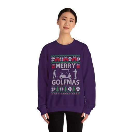 🏌️‍♂️🎄 Merry Golfmas Ugly Christmas Sweatshirt – Tee Up the Holiday Cheer - Image 4